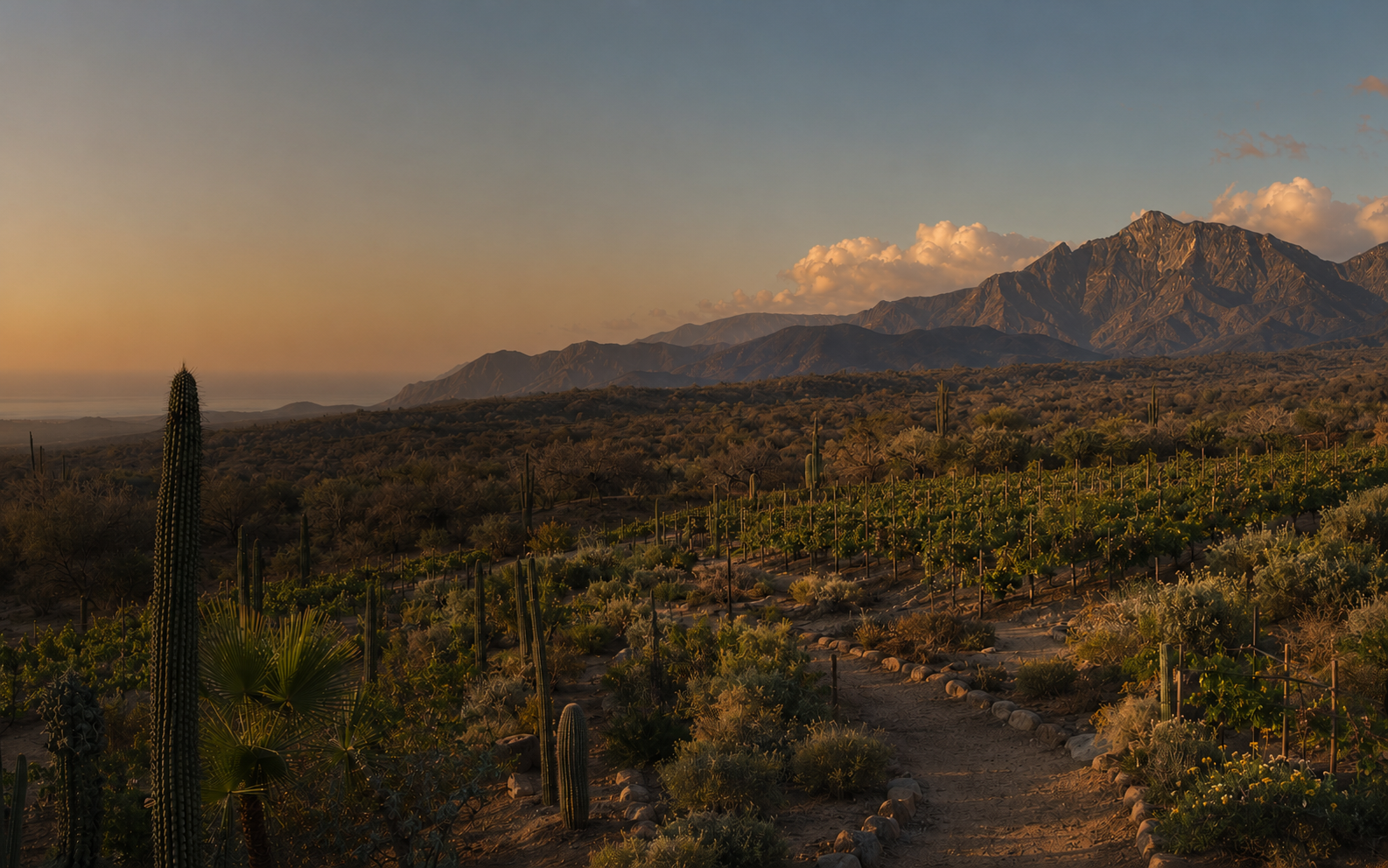 Visión del viñedo y la vida en Rancho Akar